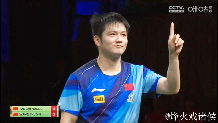 樊振东庆祝动作诠释体育精神